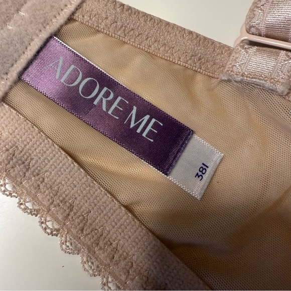 Adore Me Lace Underwire Bra Cream Tan Size 38I GUC - Picture 5 of 7